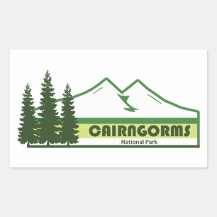 Cairngorms National Park Schotland Groene strepen Rechthoekige Sticker