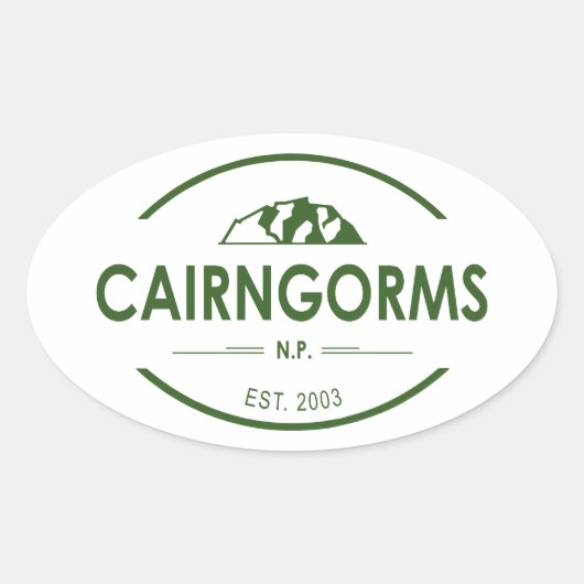 Cairngorms National Park, Schotland Ovale Sticker (Voorkant)