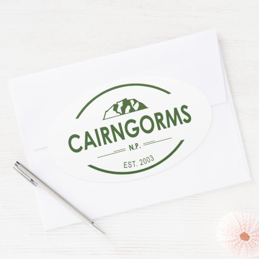 Cairngorms National Park, Schotland Ovale Sticker (Envelop)