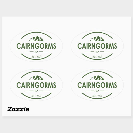 Cairngorms National Park, Schotland Ovale Sticker (Vel)
