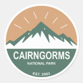 Cairngorms National Park, Schotland Ronde Sticker (Voorkant)