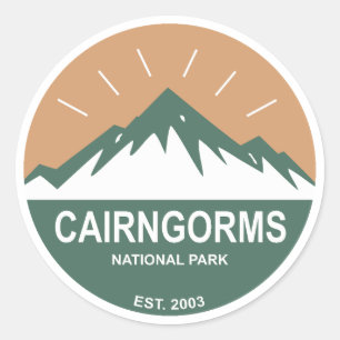 Cairngorms National Park, Schotland Ronde Sticker