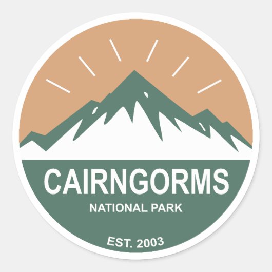 Cairngorms National Park, Schotland Ronde Sticker (Voorkant)