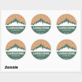 Cairngorms National Park, Schotland Ronde Sticker (Vel)