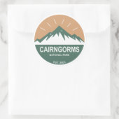 Cairngorms National Park, Schotland Ronde Sticker (Tas)