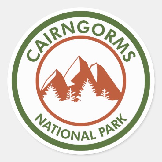 Cairngorms National Park, Schotland Ronde Sticker (Voorkant)