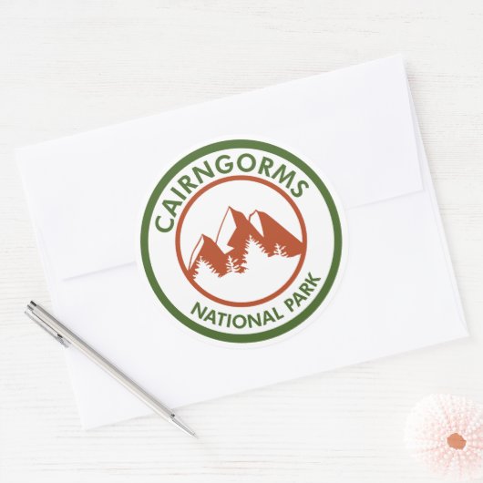 Cairngorms National Park, Schotland Ronde Sticker (Envelop)