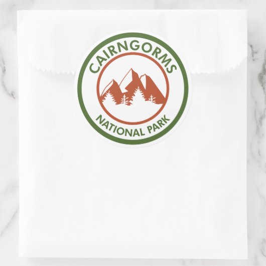 Cairngorms National Park, Schotland Ronde Sticker (Tas)