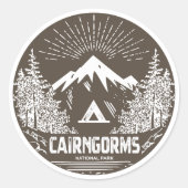 Cairngorms National Park, Schotland Ronde Sticker (Voorkant)