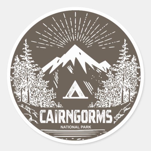 Cairngorms National Park, Schotland Ronde Sticker (Voorkant)