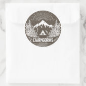 Cairngorms National Park, Schotland Ronde Sticker (Tas)