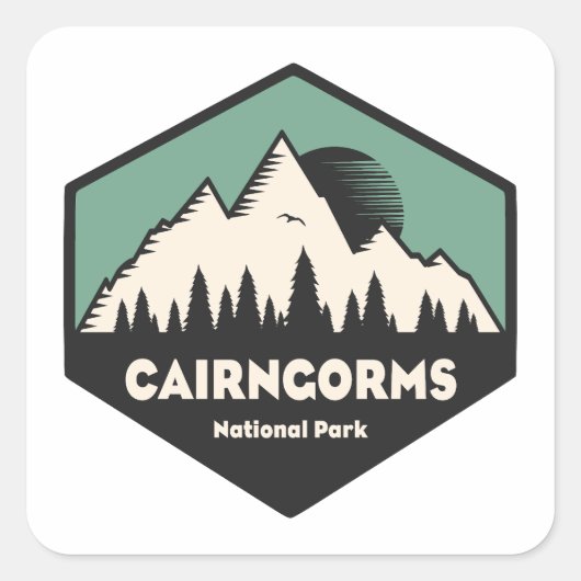 Cairngorms National Park, Schotland Vierkante Sticker (Voorkant)