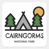 Cairngorms National Park, Schotland Vierkante Sticker (Voorkant)