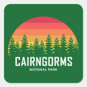 Cairngorms National Park, Schotland Vierkante Sticker (Voorkant)