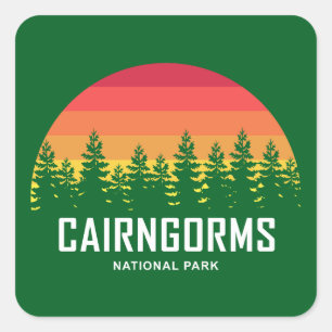 Cairngorms National Park, Schotland Vierkante Sticker