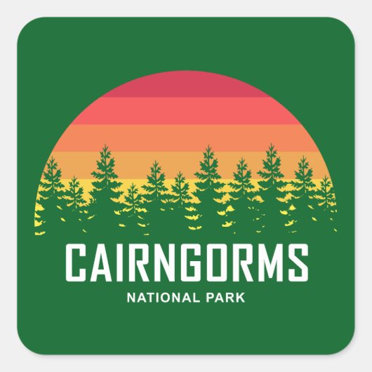 Cairngorms National Park, Schotland Vierkante Sticker (Voorkant)