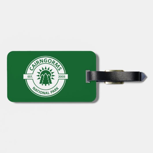 Cairngorms National Park Schotland Zonnebomen Bagagelabel (Achterkant horizontaal)