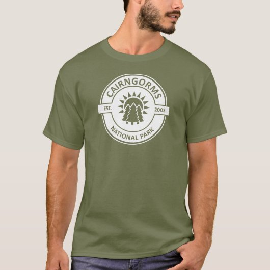 Cairngorms National Park Schotland Zonnebomen T-shirt (Voorkant)