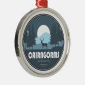 Cairngorms National Park Scotland Deer Metalen Ornament (Rechts)