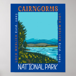 Cairngorms National Park Scotland Distress Poster