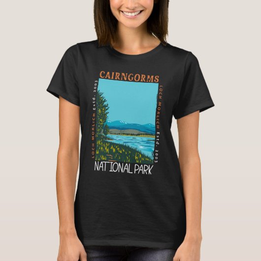 Cairngorms National Park Scotland Distress T-shirt (Voorkant)