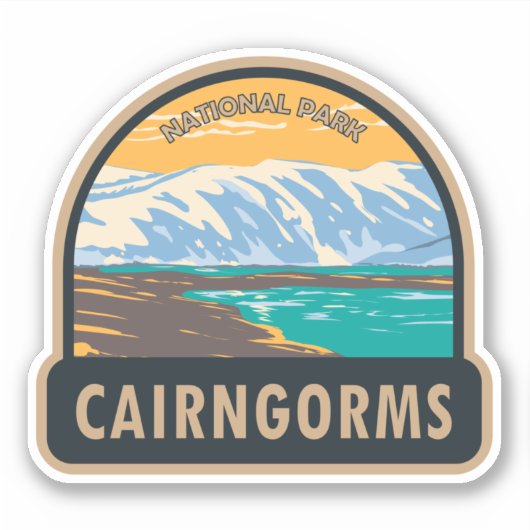 Cairngorms National Park Scotland Loch Etchachan Sticker (Voorkant)