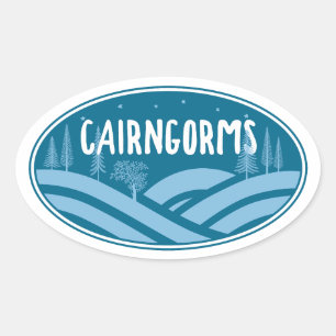 Cairngorms National Park Scotland Outdoors Ovale Sticker