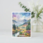 Cairngorms National Park Waterverf Schilderen Briefkaart (Staand voorkant)