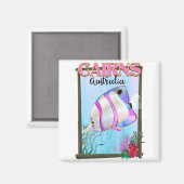 Cairns Australia Holiday poster Magneet (Voorkant / Achterkant)