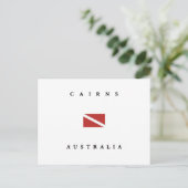 Cairns Australia Scuba Dive Flag Briefkaart (Staand voorkant)
