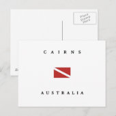 Cairns Australia Scuba Dive Flag Briefkaart (Voorkant / Achterkant)