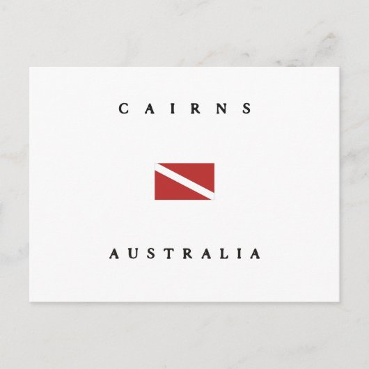 Cairns Australia Scuba Dive Flag Briefkaart (Voorkant)