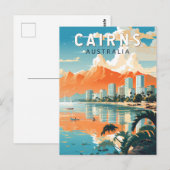 Cairns Australia Travel Art Vintage Briefkaart (Voorkant / Achterkant)