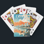 Cairns Australia Travel Art Vintage Pokerkaarten<br><div class="desc">Cairns retro vector reisontwerp. Cairns is een stad in Queensland,  Australië,  aan de tropische noordoostkust van Far North Queensland. Het werd opgericht in 1876 en wordt beschouwd als de toegangspoort tot het Great Barrier Reef van Australië en het regenwoud van de natte tropen.</div>