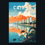 Cairns Australia Travel Art Vintage Poster<br><div class="desc">Cairns retro vector reisontwerp. Cairns is een stad in Queensland,  Australië,  aan de tropische noordoostkust van Far North Queensland. Het werd opgericht in 1876 en wordt beschouwd als de toegangspoort tot het Great Barrier Reef van Australië en het regenwoud van de natte tropen.</div>