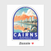 Cairns Australia Travel Art Vintage Sticker (Vel)