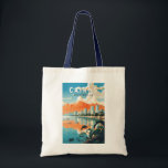 Cairns Australia Travel Art Vintage Tote Bag<br><div class="desc">Cairns retro vector reisontwerp. Cairns is een stad in Queensland,  Australië,  aan de tropische noordoostkust van Far North Queensland. Het werd opgericht in 1876 en wordt beschouwd als de toegangspoort tot het Great Barrier Reef van Australië en het regenwoud van de natte tropen.</div>