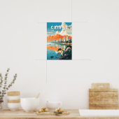 Cairns Australië Reis Kunst Vintage Poster (Keuken)