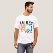 Cairns Australië Retro Souvenirs 80s T-shirt (Voorkant volledig)