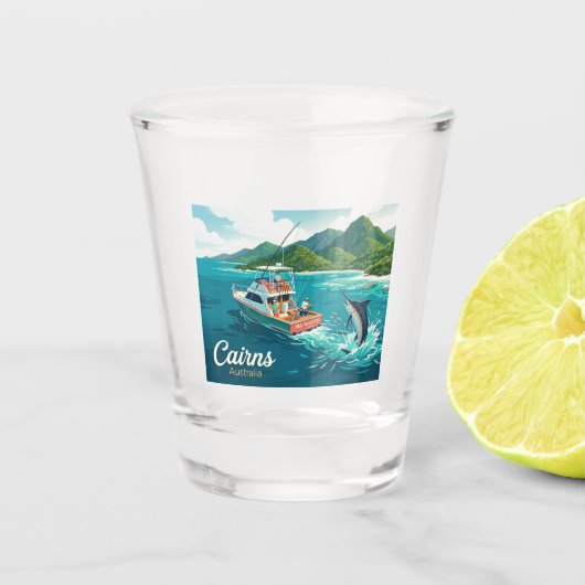 Cairns Australië Shot Glas (Voorkant)