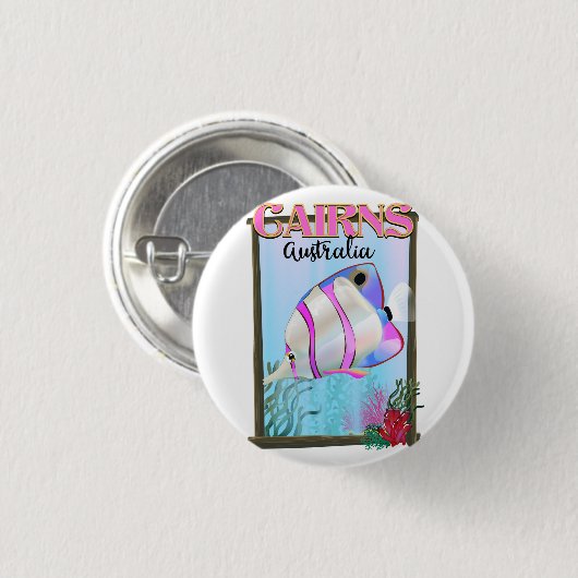 Cairns Australië vakantieposter Ronde Button 3,2 Cm (Voorkant /achterkant)