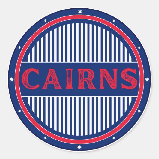 Cairns City Pride Emblem – Australian Identity Ronde Sticker (Voorkant)