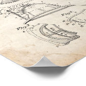 Cairns Fireman Helmet Patent - Oude look Poster (Hoek)