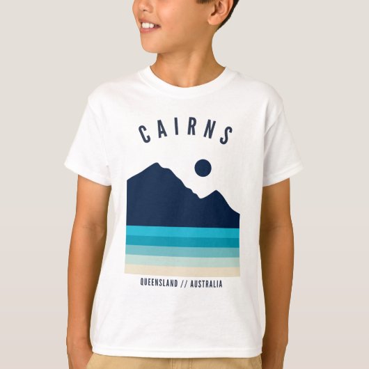 Cairns Queensland Australië Retro  Beach T-shirt (Voorkant)