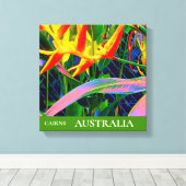 Cairns tropische bloem Australië reiskunst Canvas Afdruk (Insitu (Houten vloer))