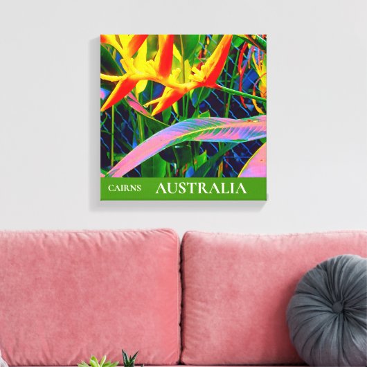 Cairns tropische bloem Australië reiskunst Canvas Afdruk (Insitu (Woonkamer))