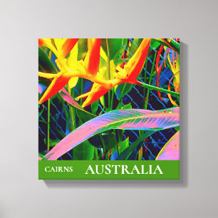 Cairns tropische bloem Australië reiskunst Canvas Afdruk