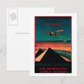 Caïro - Bagdad - Karachi Air Vintage Poster Briefkaart (Voorkant / Achterkant)