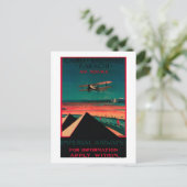 Caïro - Bagdad - Karachi Air Vintage Poster Briefkaart (Staand voorkant)
