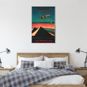 Caïro - Bagdad - Karachi Air Vintage Poster Canvas Afdruk (Insitu (Slaapkamer))